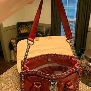 Michael Kors Red Distressed Leather Bag